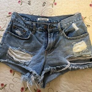 Billabong Blue Distressed Jean Shorts